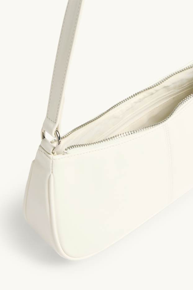 Women - Shoulder bag - faux leather - white