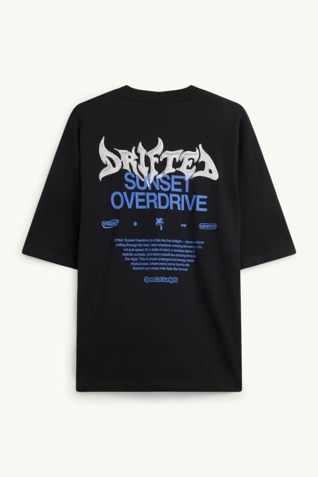 Hommes - T-shirt - relaxed fit - noir