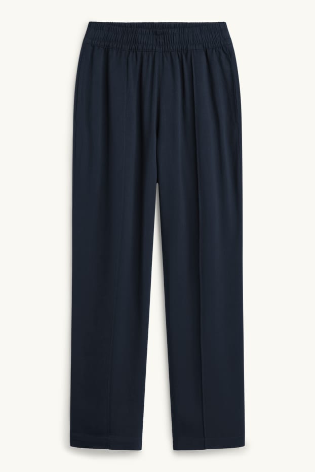 Donna - Pantaloni di stoffa - vita media - straight leg - nero