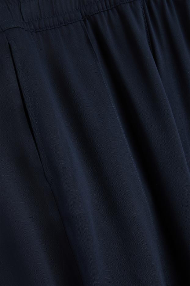 Donna - Pantaloni di stoffa - vita media - straight leg - blu scuro