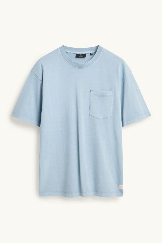 Hommes - T-shirt - relaxed fit - bleu clair