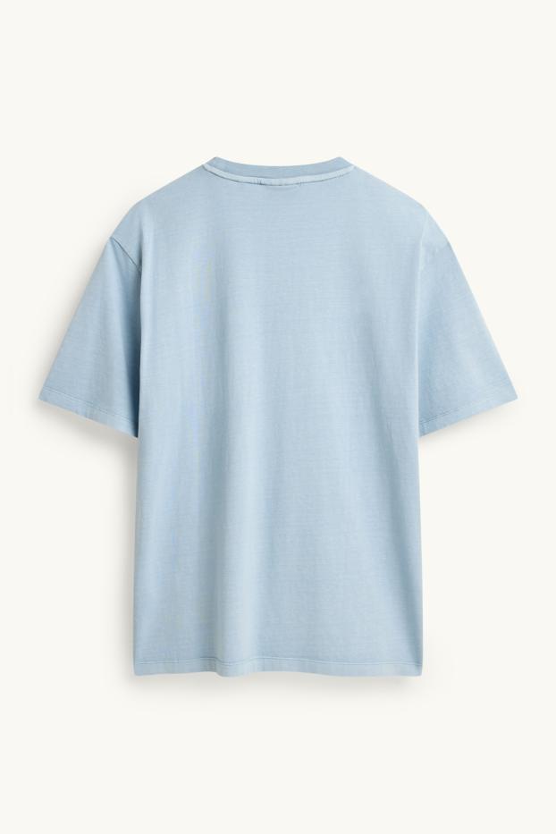 Hommes - T-shirt - relaxed fit - bleu clair