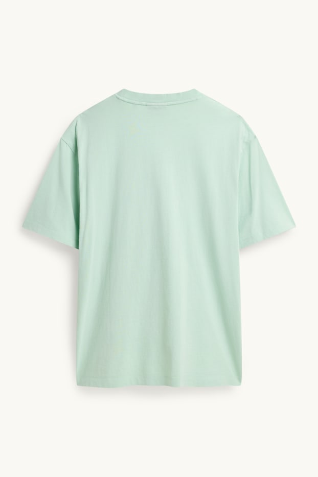 Hommes - T-shirt - relaxed fit - vert menthe
