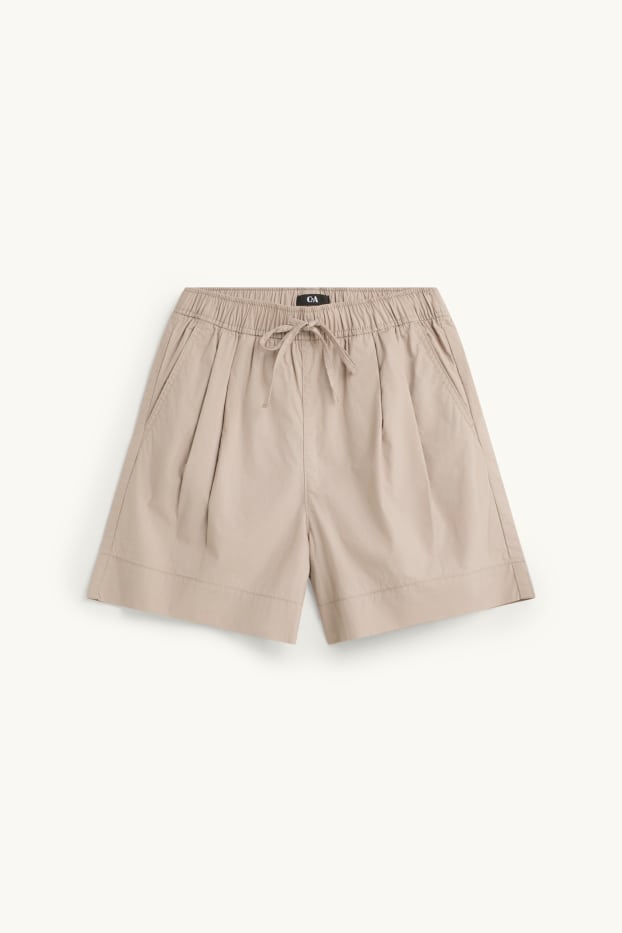 Damen - Shorts - Mid Waist - beige