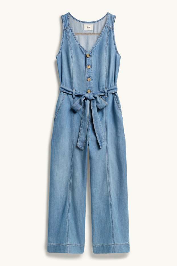 Femei - Salopetă din denim - denim-albastru