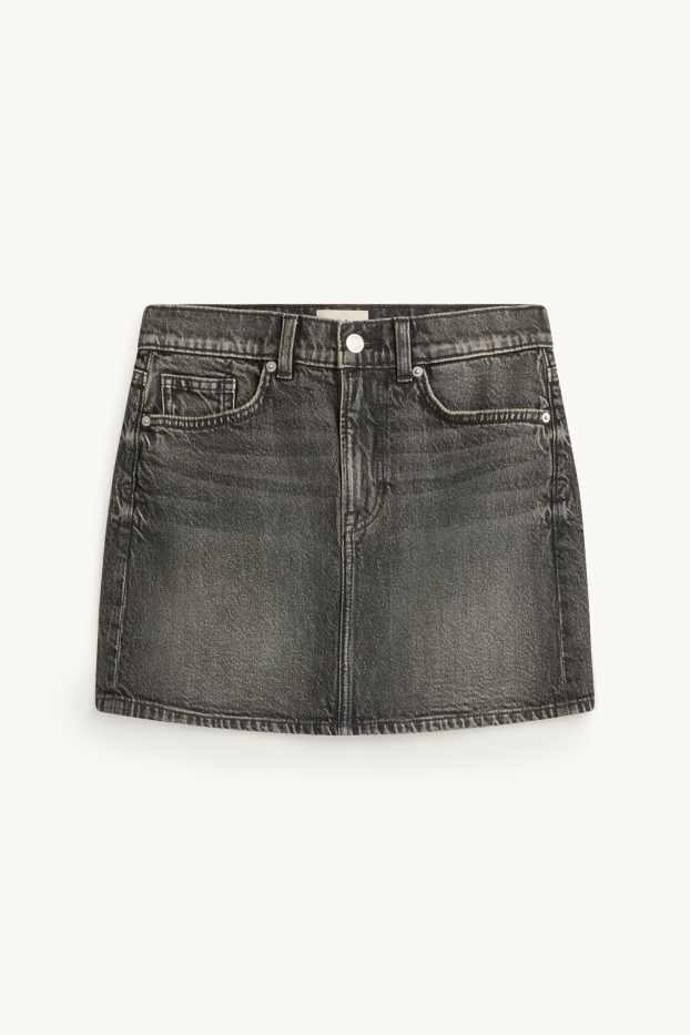 Damen - Jeansrock - dunkelgrau