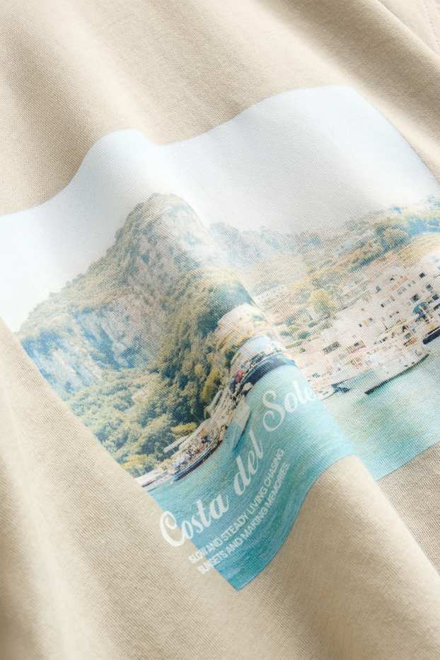 Herren - T-Shirt - Relaxed Fit - beige