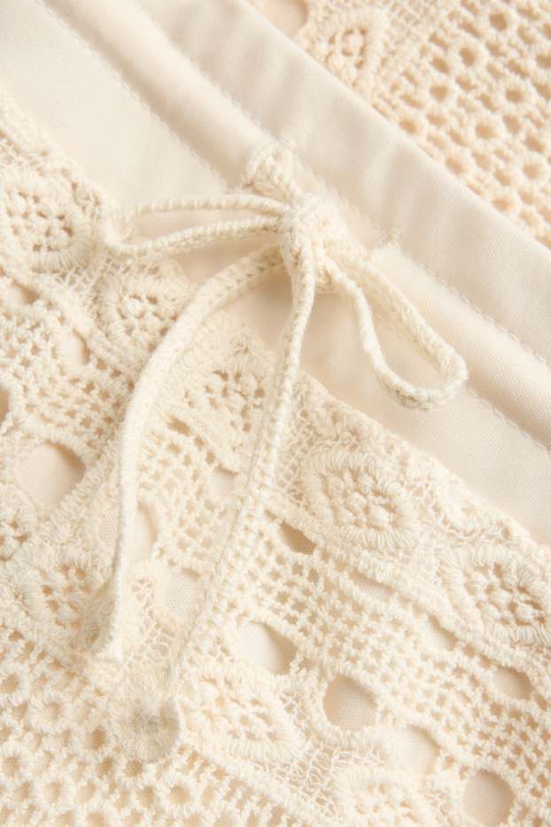 Dames - Gebreide short - beige