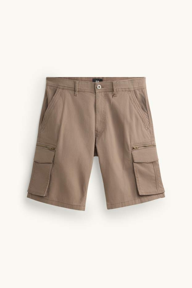 Heren - Cargoshort - bruin