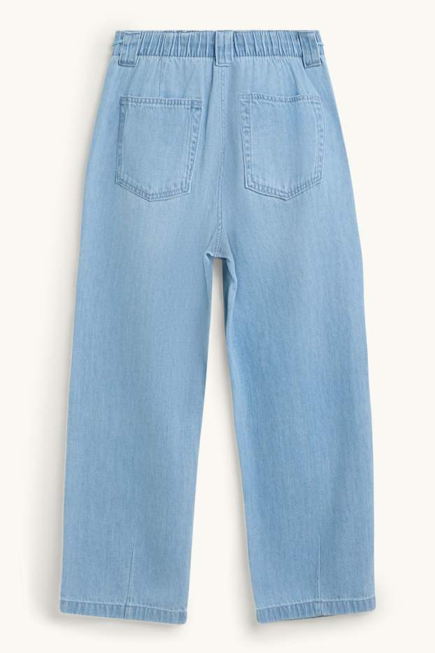 Damen - Barrel Jeans - Mid Waist - jeansblau