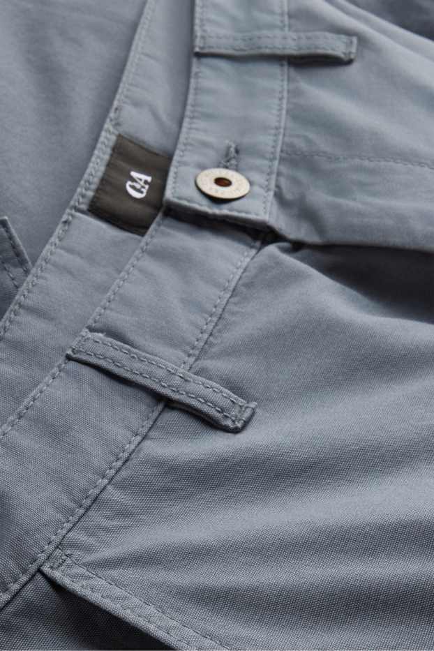 Herren - Jeans-Cargo-Bermudas - grau