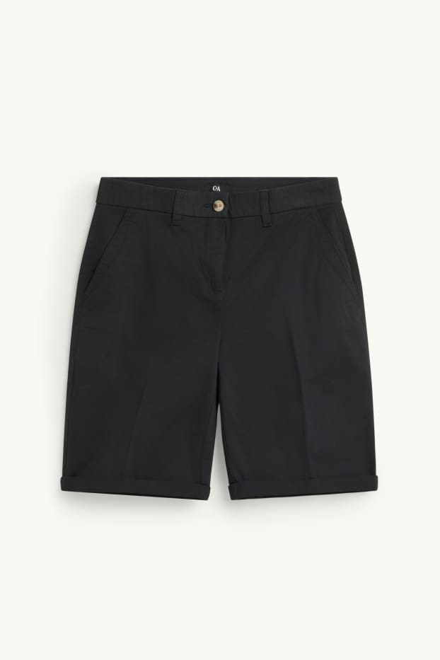 Dames - Bermuda - mid waist - zwart