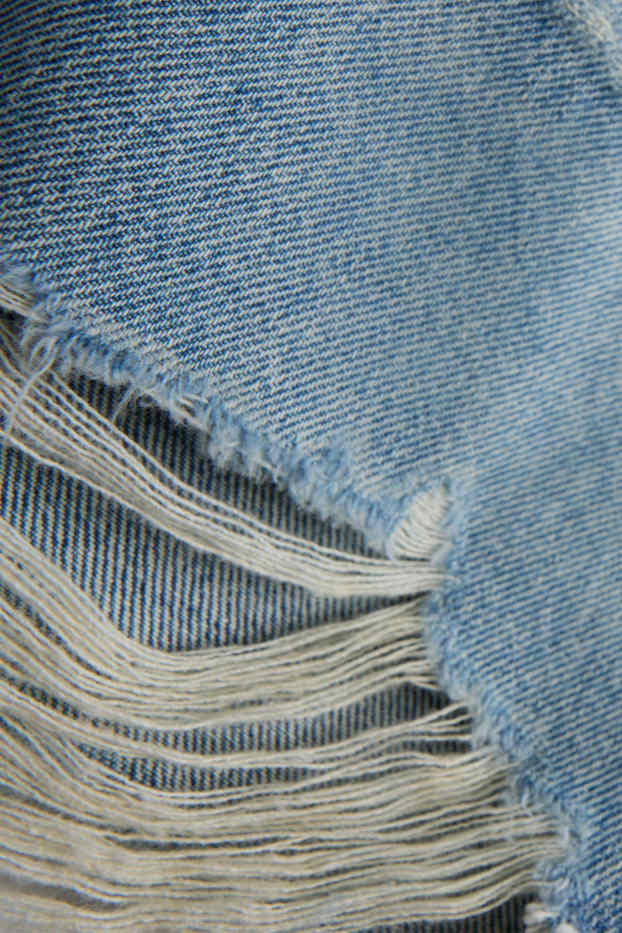 Damen - Jeans-Shorts - High Waist - jeansblau