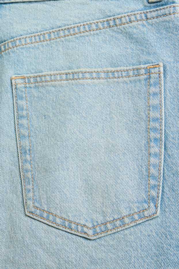 Damen - Jeans-Minirock - helljeansblau