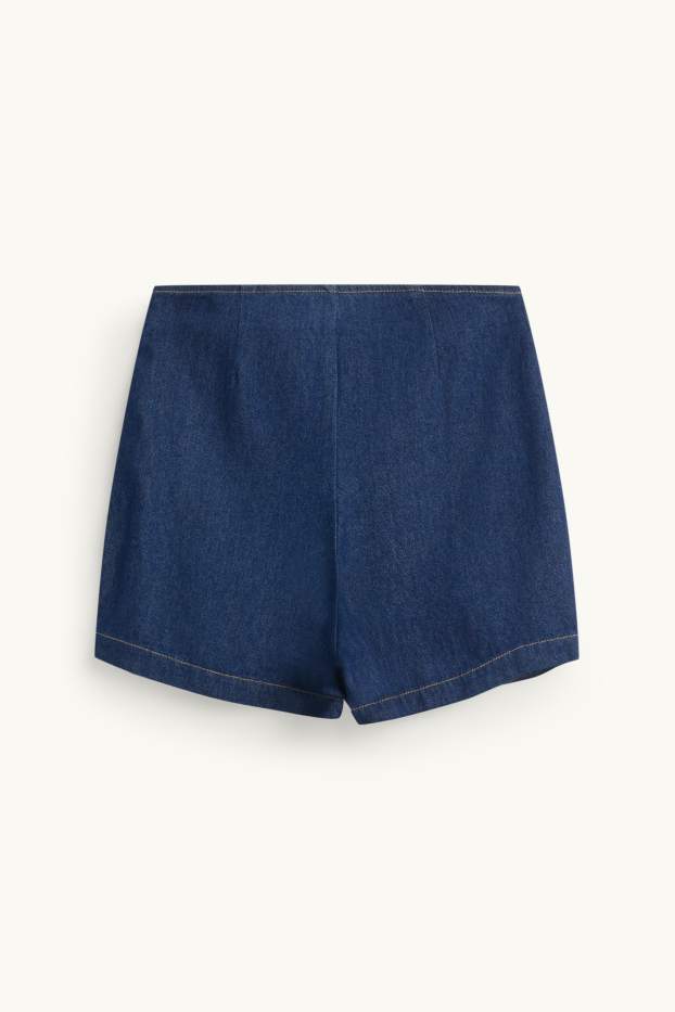 Femmes - Jupe-short en jean - jean bleu foncé
