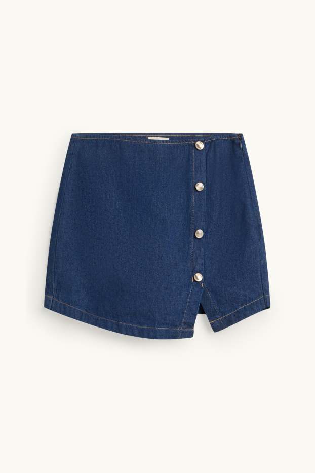 Femmes - Jupe-short en jean - jean bleu foncé