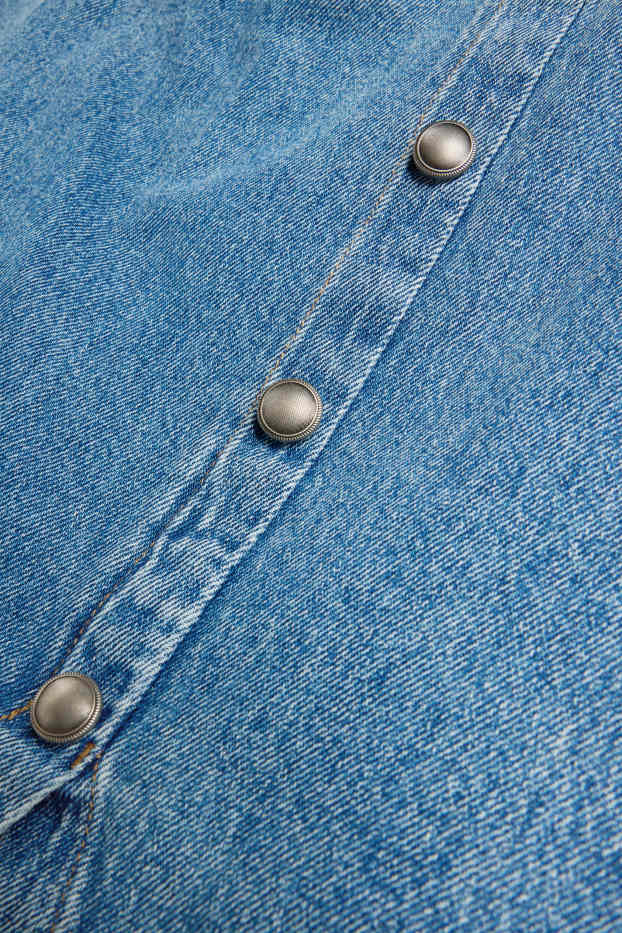 Femmes - Jupe-short en jean - jean bleu