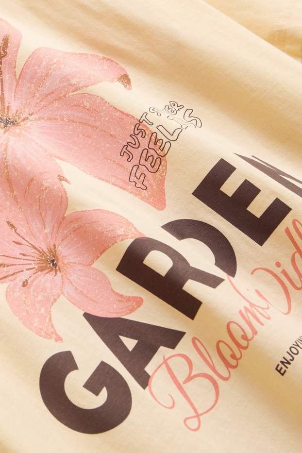 Femei - Tricou - relaxed fit - galben deschis