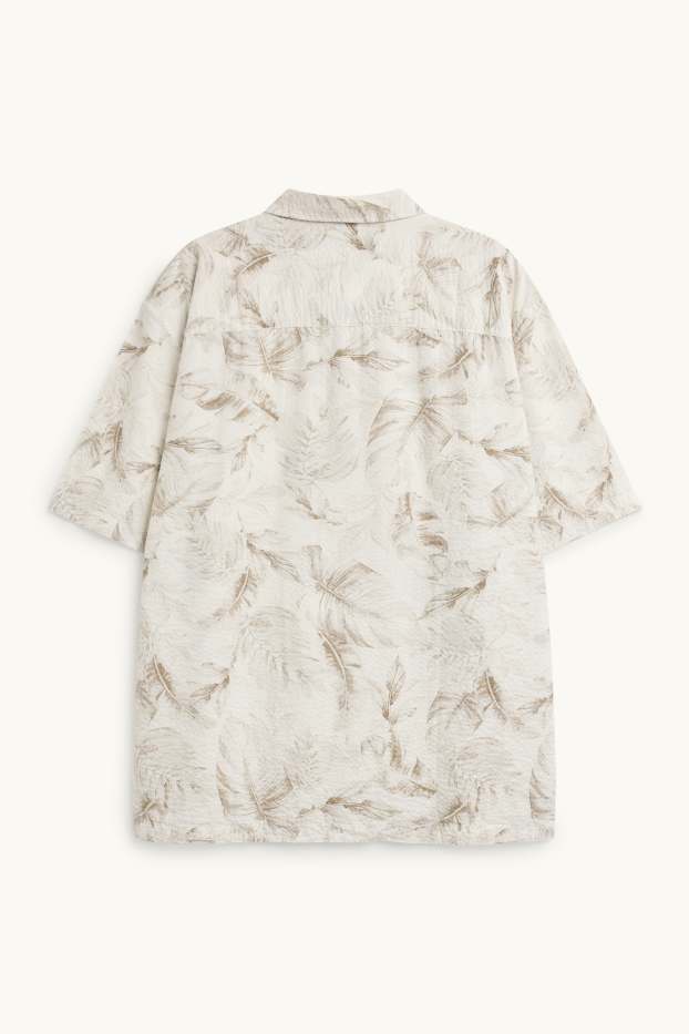 Herren - Hemd - Regular Fit - strukturiert - gemustert - beige