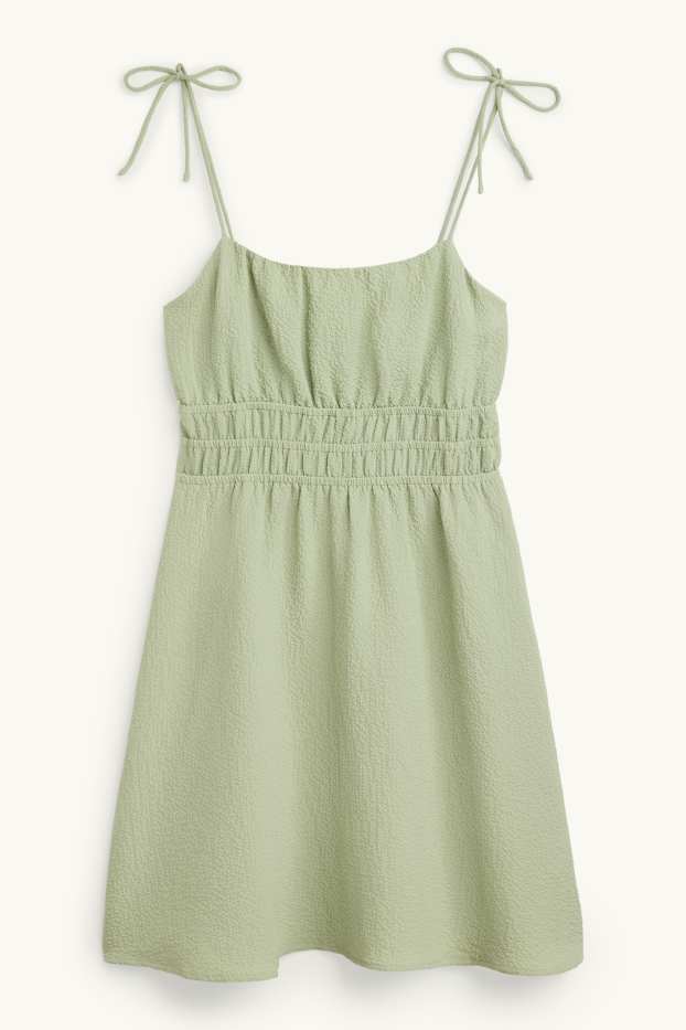 Damen - Kleid - strukturiert - hellgrün