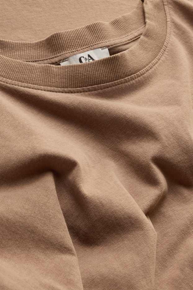 Donna - Vestito a t-shirt - straight fit - marrone chiaro