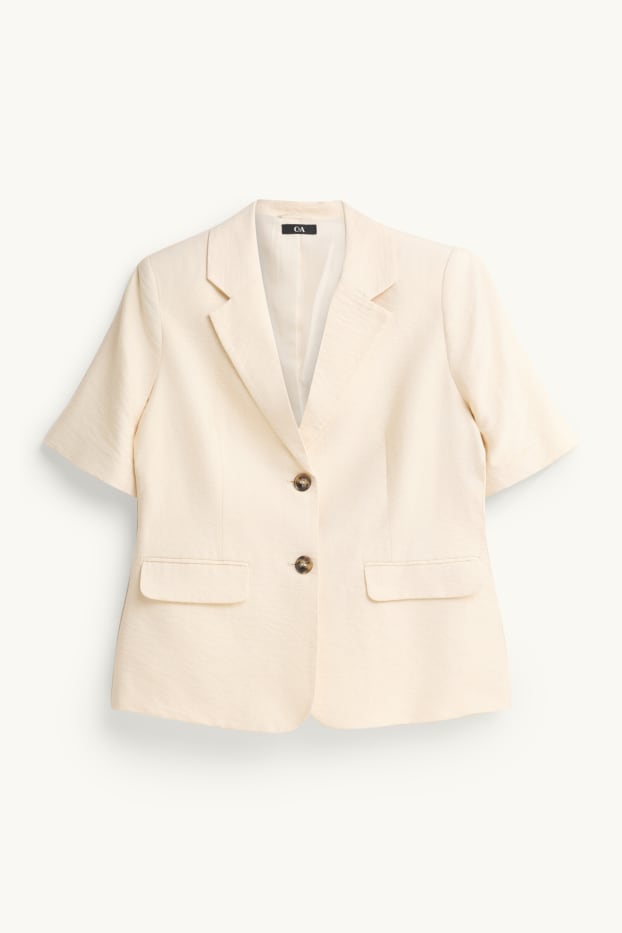 Femmes - Blazer de bureau - regular fit - crème