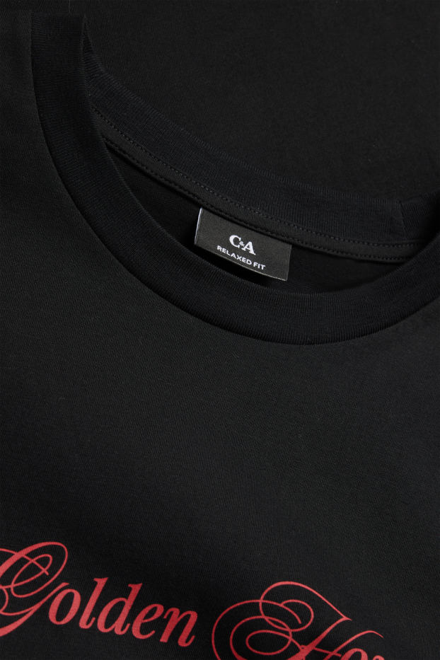 Hommes - T-shirt - relaxed fit - noir