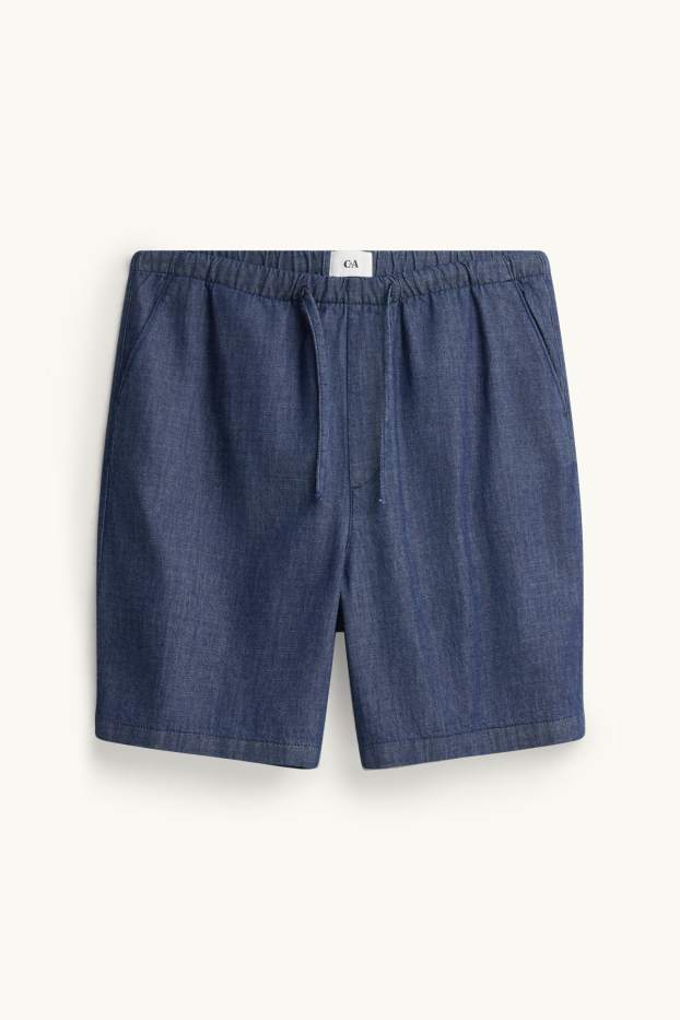 Herren - Jeans-Shorts - dunkeljeansblau