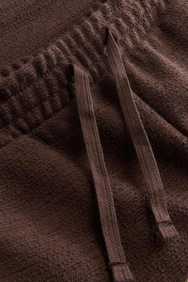 Herren - Shorts - strukturiert - dunkelbraun