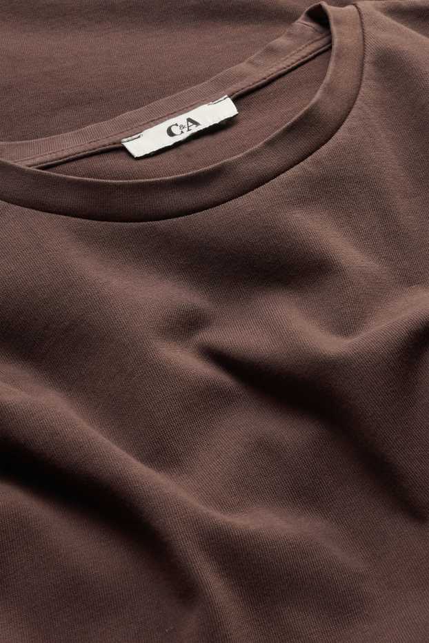 Damen - T-Shirt - Oversized - dunkelbraun