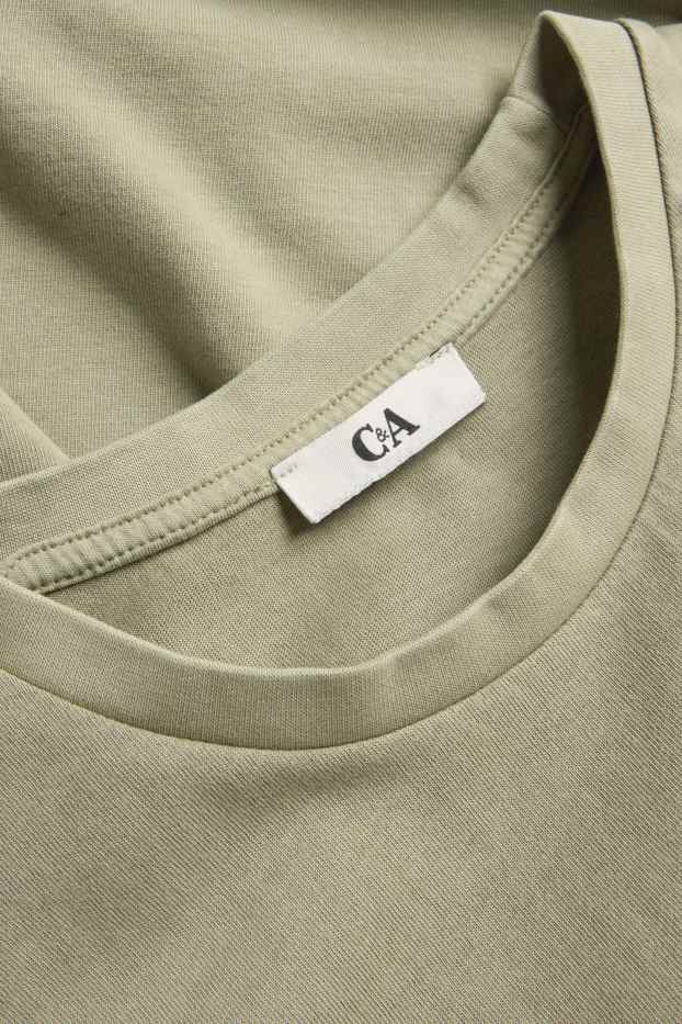 Femei - Tricou - supradimensionat - kaki