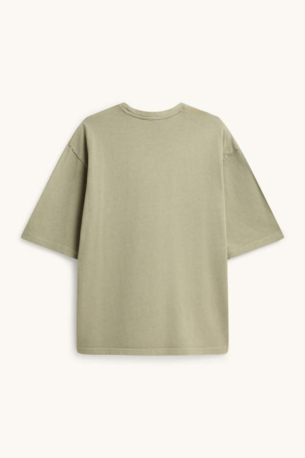 Femei - Tricou - supradimensionat - kaki