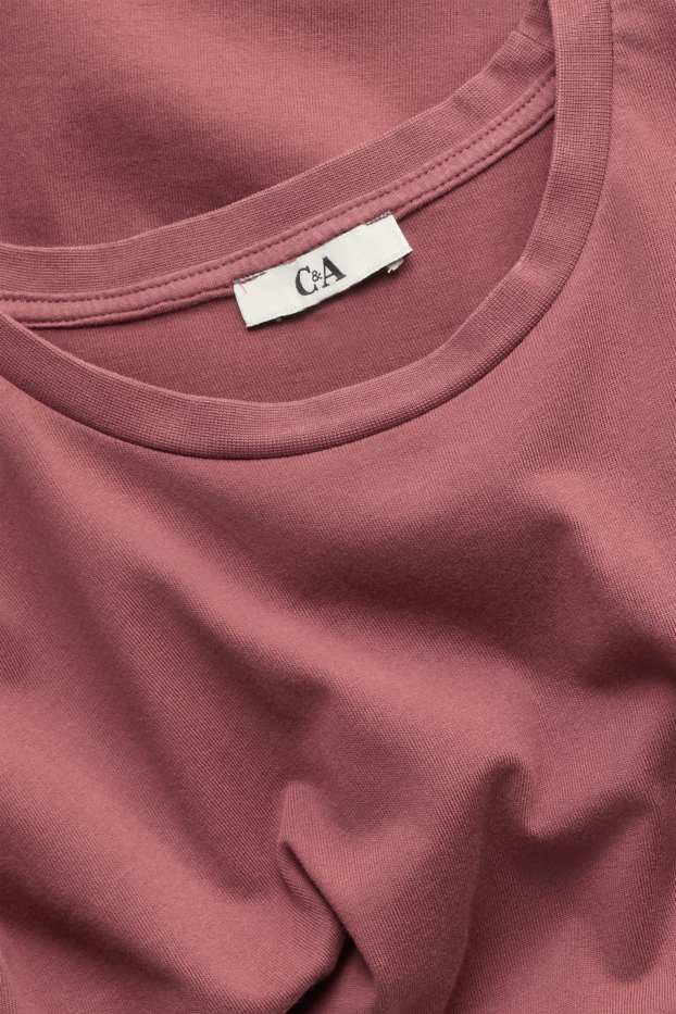 Femei - Tricou - supradimensionat - vișiniu