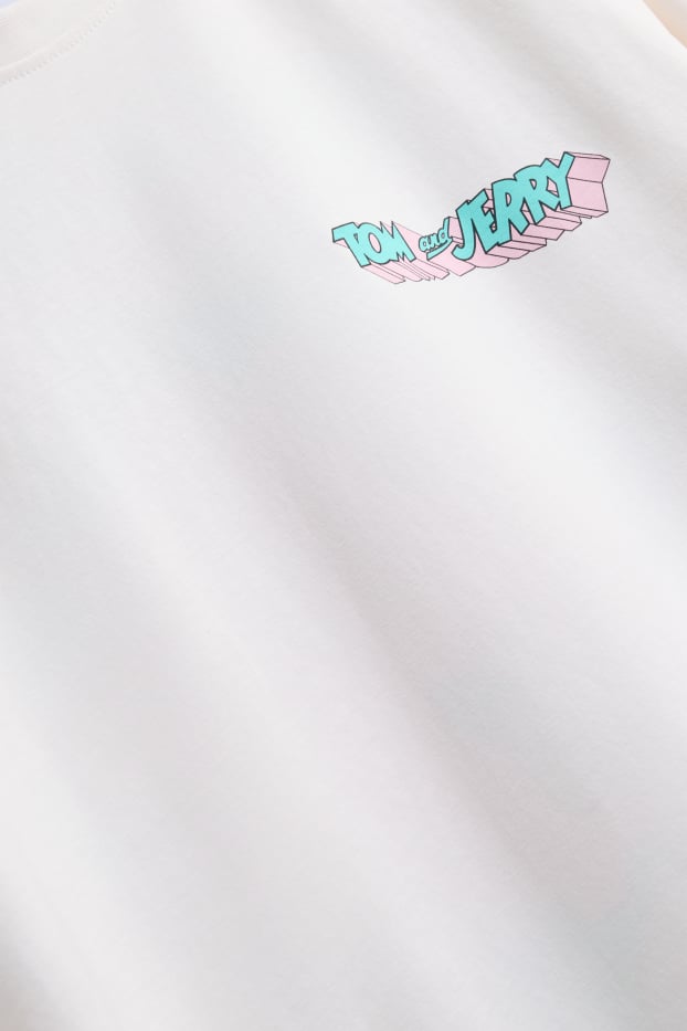 Home - Samarreta de màniga curta - relaxed fit - Tom i Jerry - blanc