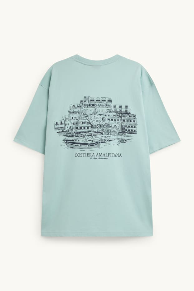 Home - Samarreta de màniga curta - oversized - blau clar