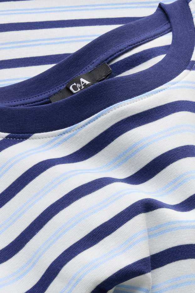 Femei - Tricou - regular fit - cu dungi - albastru / alb