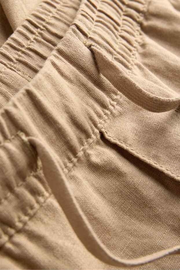 Herren - Shorts - Leinen-Mix - hellbraun