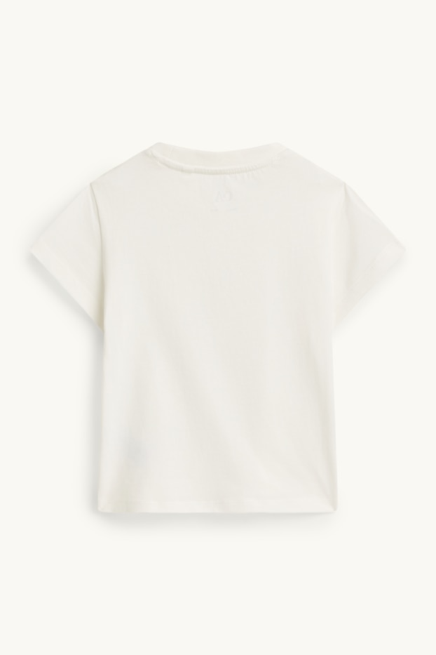 Kinder Mädchen - Herz - Multipack 4er - Kurzarmshirt - weiß