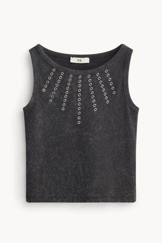 Copii - Fete - Top - reiat - gri închis