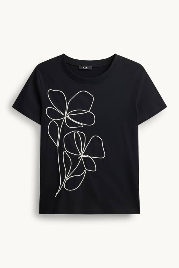 Femmes - T-shirt - regular fit - noir