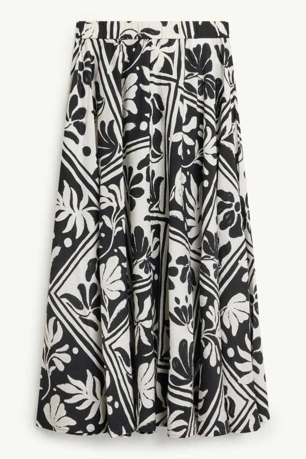 Damen - Rock - gemustert - schwarz / weiss