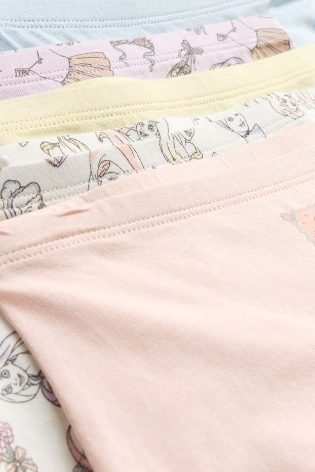 Kinder Mädchen - Multipack 5er - Disney Prinzessin - Boxershorts - hellblau