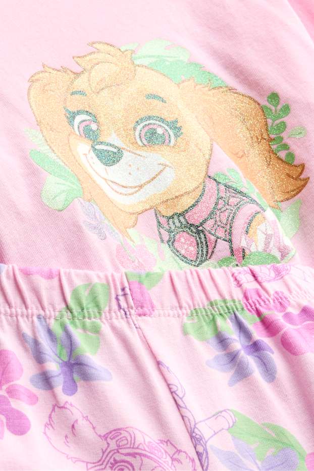 Kinderen: meisjes - PAW Patrol - Skye - pyjama - 2-delig - glanseffect - fuchsiarood