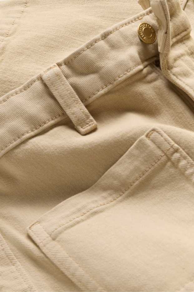 Damen - Wide Leg Jeans - Mid Waist - jeansbraun