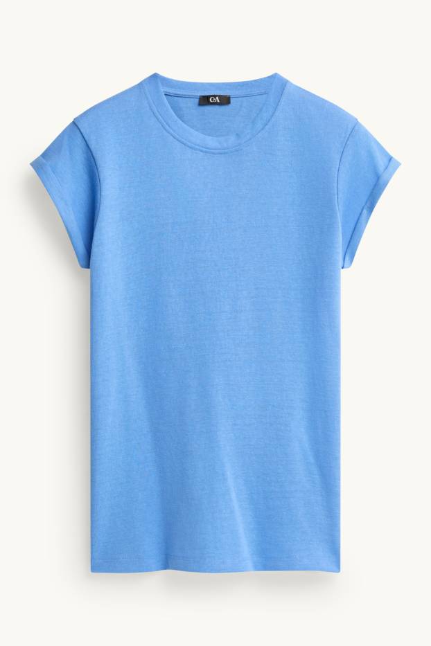 Damen - T-Shirt - Relaxed Fit - blau
