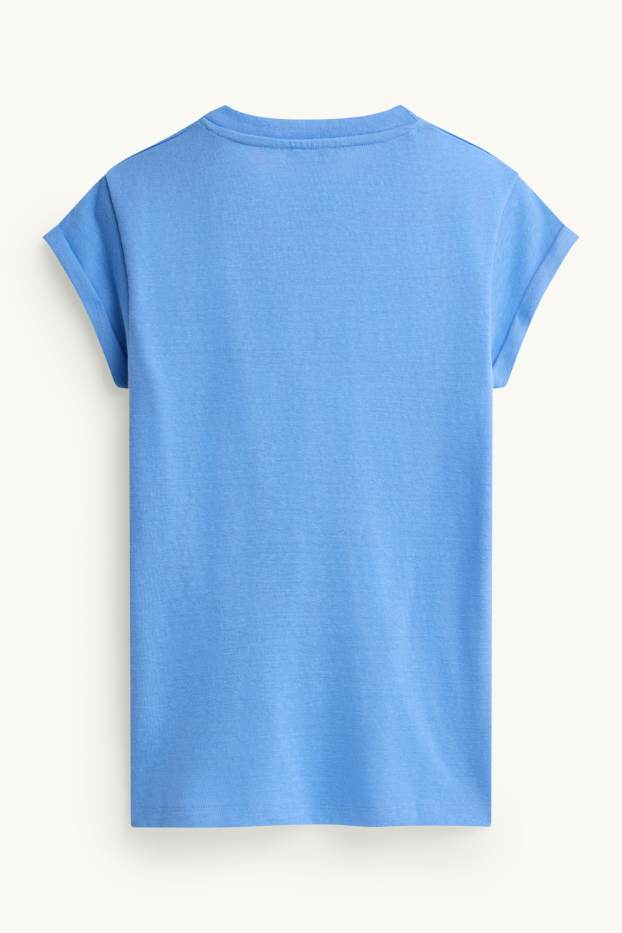 Damen - T-Shirt - Relaxed Fit - blau
