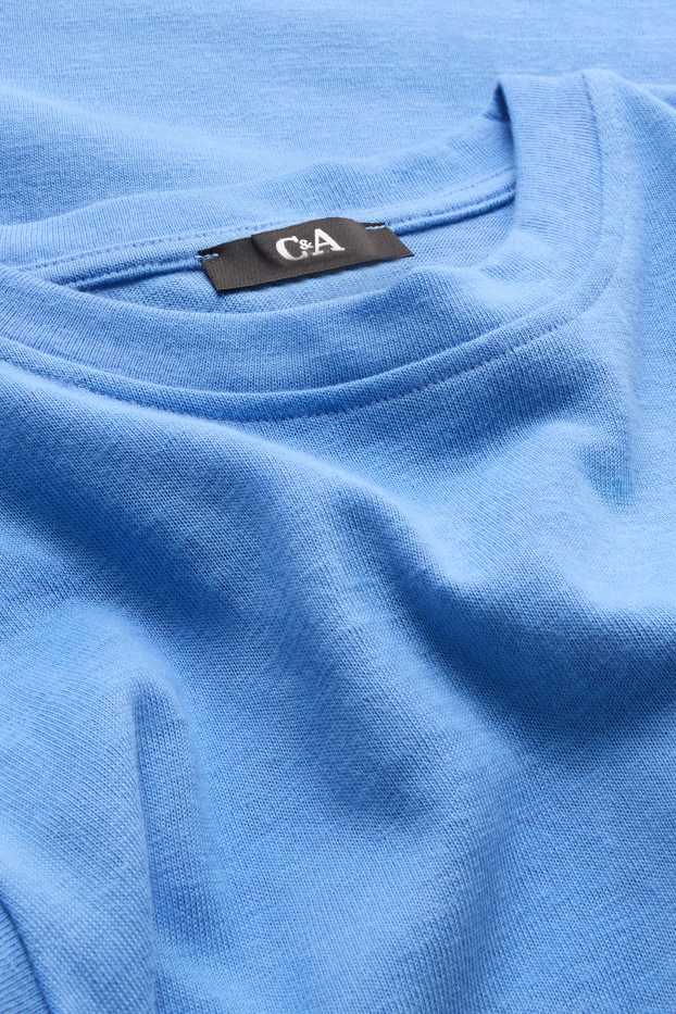 Damen - T-Shirt - Relaxed Fit - blau