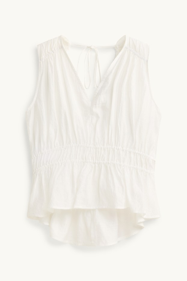 Mujer - Blusa sin mangas - blanco