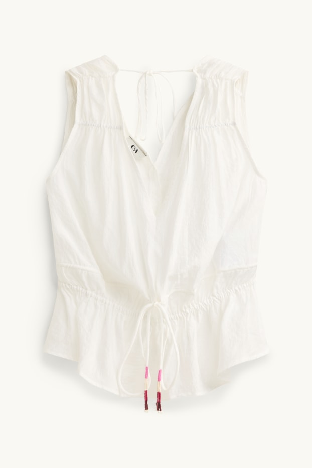 Mujer - Blusa sin mangas - blanco