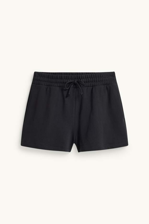 Femmes - Short en molleton - noir